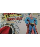SUPERMAN Fleece Blanket W/ Sleeves Pajamas SNUGGLE SOFT W/O Box NEW DC C... - £14.36 GBP