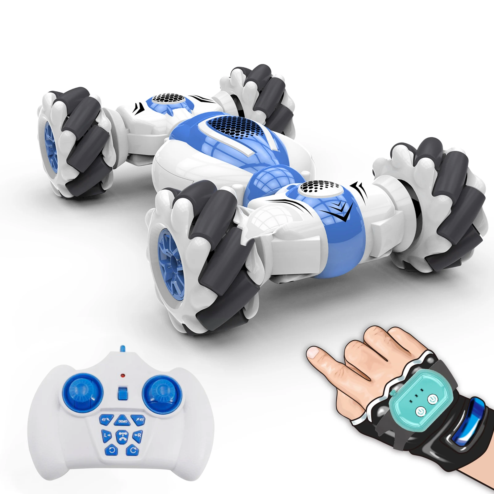 4WD RC Stunt Car Remote Control Watch Gesture Sensor Deformable Toy Cars All - £36.90 GBP+