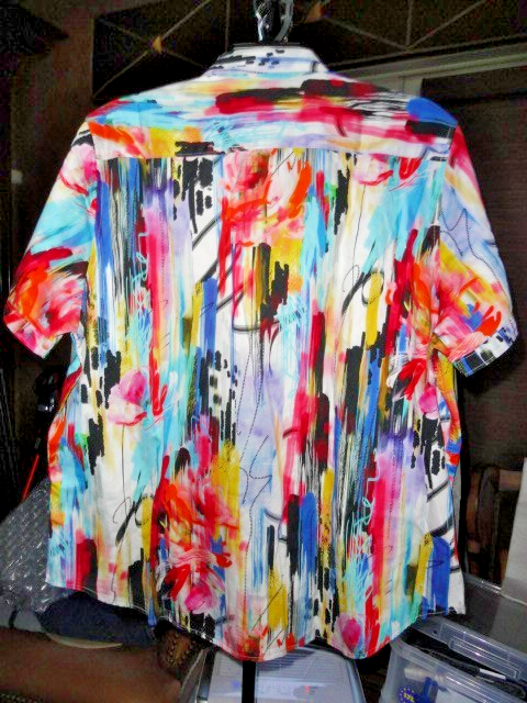 Robert Graham Coloful Embroidered Short Sleeve Shirt Size 3XL Item image 2