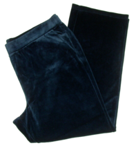 Ralph Lauren Womens 3X Blue Velour Pants w Pockets Pull On 42x30 EUC - £38.84 GBP