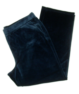 Ralph Lauren Womens 3X Blue Velour Pants w Pockets Pull On 42x30 EUC - £38.79 GBP