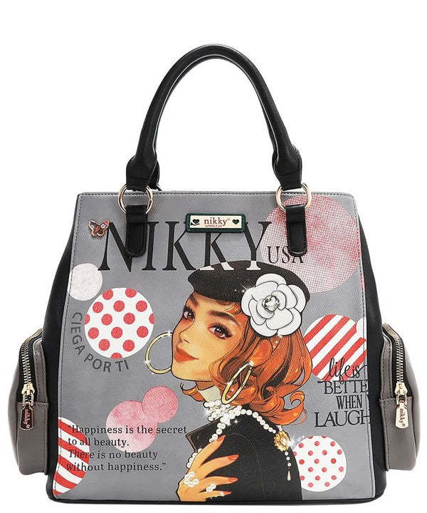 Nicole Lee USA Eco-Leather Handbag with Side Pockets Item image 2