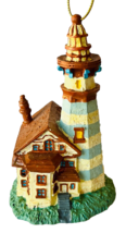 Lighthouse Christmas Ornament Resin Beach Seashore Ship Boat 3.5&quot; Midwest Vintge - £11.50 GBP