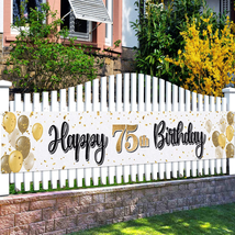 LASKYER Happy 75th Birthday Yard Sign Banner - Cheers to 75 Years Old Bi... - £17.38 GBP