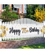 LASKYER Happy 75th Birthday Yard Sign Banner - Cheers to 75 Years Old Bi... - £17.39 GBP