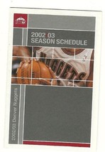2002 Denver Nuggets Pocket Schedule - £3.78 GBP