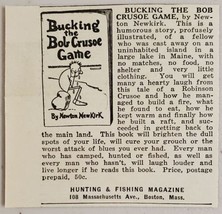 1927 Print Ad Bucking the Bob Crusoe Game by Newton Newkirk Humor Book - £5.86 GBP