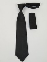 Men's Vito Rofolo From Italy Tie Hankie Gift Boxed 100% Silk VR-32 Black Paisley image 2