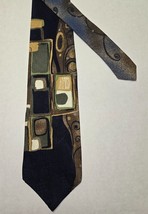 UGO CORSINI 100% Silk Abstract Tie 56&quot; x 3.75&quot; - $12.86