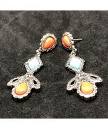 Silver Tone Southwestern Style Dangle Pierced Earrings Coral Turquoise C... - €11,58 EUR Silver Tone Southwestern Style Dangle Pierced Earrings Coral Turquoise C... - €11,58 EUR