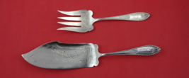 Chippendale by Gorham Sterling Silver Fish Serving Set brite-cut server ... - $404.26 CAD