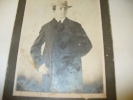 Vintage Portrait Photo Dapper Young Man in Coat and Hat Early 1900s - £3.95 GBP