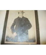 Vintage Portrait Photo Dapper Young Man in Coat and Hat Early 1900s - $6.78 CAD