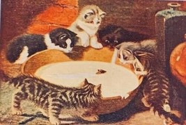 Vintage 1930s In A Bad Fix Cats With Mouse Framed Print #2901 Kittens 9&quot; X 11&quot; - £72.39 GBP