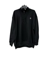 Adidas IP3097 Half Zip Logo Crew Sweatshirts Black White Womens Size S/M... - $51.45 CAD