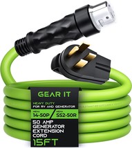 Gearit 50-Amp Generator Extension Cord (15 Ft) Nema 14-50P To Ss2-50R, 15 Feet - £100.37 GBP