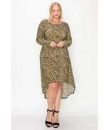 Women&#39;s Cheetah Print Dress Featuring A Round Neck - $31.29 CAD