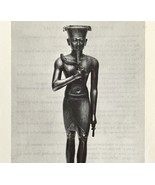 1942 Egypt God Amun Gold Statuette Historical Print Antique Ephemera 8 x 5  - $399.44 MXN