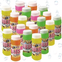 24 Pack Bubble Blower Bottles With Wands - 3.5 Inch - Bubble Toy For Kids With 2 - £28.84 GBP