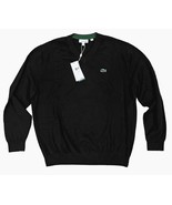 Lacoste Long Sleeve Regular Fit V-neck 100% Organic Cotton Sweater MEN C... - £35.48 GBP