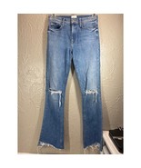 MOTHER Womens The Runaway Step Fray Spice it Up Skinny Flare Jeans Size 27 - $59.95