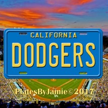 Dodgers Novelty License Plate with Blue Background - £15.55 GBP