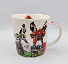 PPD Two Can Art Bone China Coffee Mug  Cute Pair of Donkeys Flowers Bows - £9.15 GBP