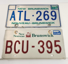 New Brunswick License Plate Lot 1990 1994 Nouveau Brunswick ATL-269 BCU-395 Vtg - £18.88 GBP