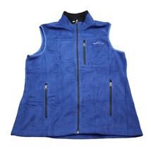 Eddie Bauer Vest Mens Large Blue Full Zip Sleeveless Logo Outdoors Hiking - $25.62