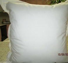 Ralph Lauren "Palmer Acc " Inverness 18" Sq Toss Pillow CREAM/WHITE Trim Nwt - $59.39
