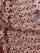 2 Y   pink fuchsia daisy flower Venise Venice Narrow   lace trim 1/2&quot; US... - $29.05 MXN