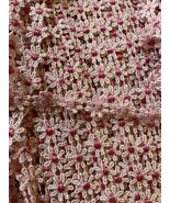 2 Y   pink fuchsia daisy flower Venise Venice Narrow   lace trim 1/2&quot; US... - $2.20 CAD