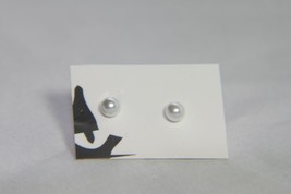 Earrings (New) Round Faux Pearls - 2/8&quot; Stud - £3.45 GBP