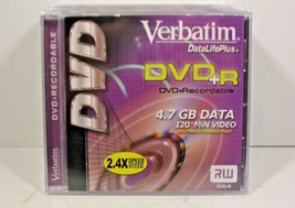 Verbatim 4.7GB 2.4X SPEED VITESSE DVD-R  BRAND NEW STILLSEALED LOT OF 6 - £10.29 GBP