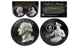 Black RUTHENIUM 2-Sided 1976 Bicentennial Quarter w/Genuine .999 SILVER Features - £11.51 GBP