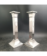 Middletown Silver Co 1899-1945 Square Candle Holders #074 8&quot; Polished OBO - $190.00