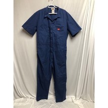 Dickies Coveralls Mens Chest 46 Length Regular Blue Zippered Six Pockets Vintage - £27.75 GBP