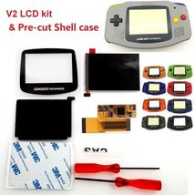 V2 IPS Backlight Backlit LCD For Game Boy Advance GBA and Pre-cut Shell Case - £51.19 GBP