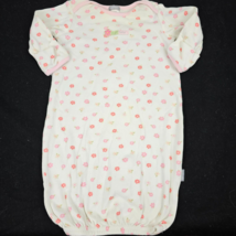 Baby Infant Girl Clothes Vintage Carters Pink White Floral Sweet Gown 0-3 - $19.79