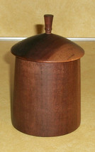 Vtg Handmade Box Lid Case Wood Humidor Treen Hardwood Tropical Rosewood Folk Art - £55.71 GBP