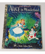 Vtg Little Golden Book Walt Disney Alice In Wonderland Meets White Rabbi... - $8.59