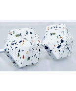 1.25&quot; edge to edge, does include hardware; rod is 1 5/8&quot; length-Terrazzo... - $9.78