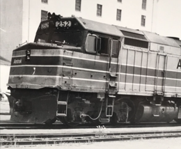 Amtrak Railroad AMTK #252 Locomotive Train B&amp;W Photograph at San Diego CA 1983 - £7.41 GBP