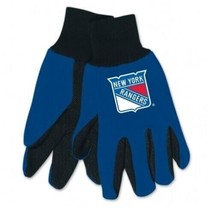 NEW YORK RANGERS TEAM NHL SPORTS UTILITY GRIP GLOVES TWO TONE ALL PURPOS... - £5.51 GBP