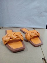 Piepiebuy  Orange Braided Strap Womens Sandals Size 8.5 064 AW - £13.04 GBP