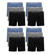 Men&#39;s 12 Pack 3 Color Cotton Blend Stretch Breathable Boxer Brief Underwear - $37.40