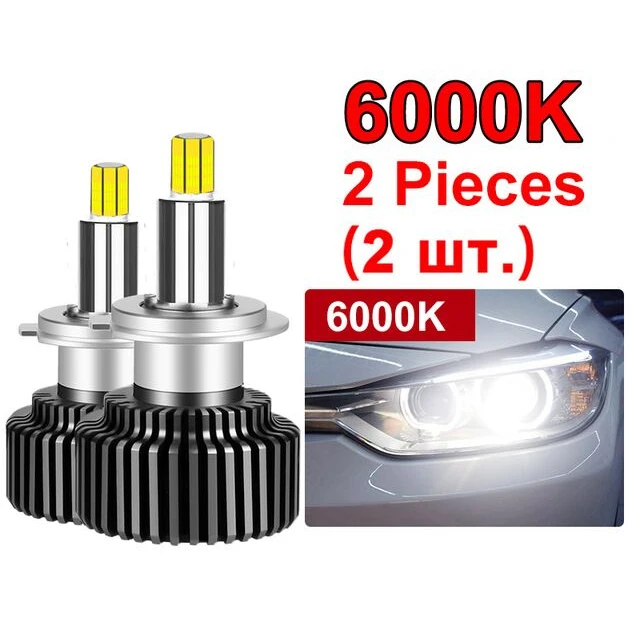 360 Degree H7 H11 led Car Headlights Canbus Bulb 6000K 30000LM HB3 HB4 9005 9006 - £169.04 GBP