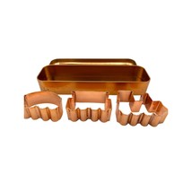 Vintage Copper Train , Chew Chew, Locomotive Cookie cutter Set In Tin - $14.84