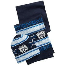 MSRP $50 Club Room Men&#39;s Bulldog Hat &amp; Scarf Set Blue Navy - $8.54
