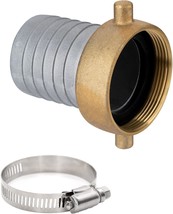 Eastrans Aluminum Female Hose Fitting With Brass Nut, 1.5 Inch Pin Lug Hose - $30.99